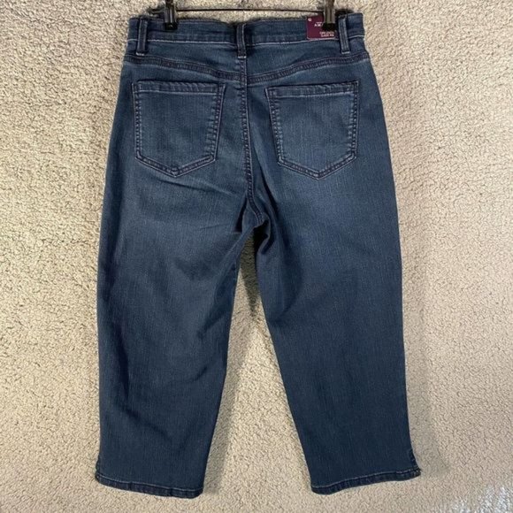 NWT Gloria Vanderbilt Classic Rise Amanda Capri Jeans Size 6 28 X 20 Dark Wash - Picture 1 of 6